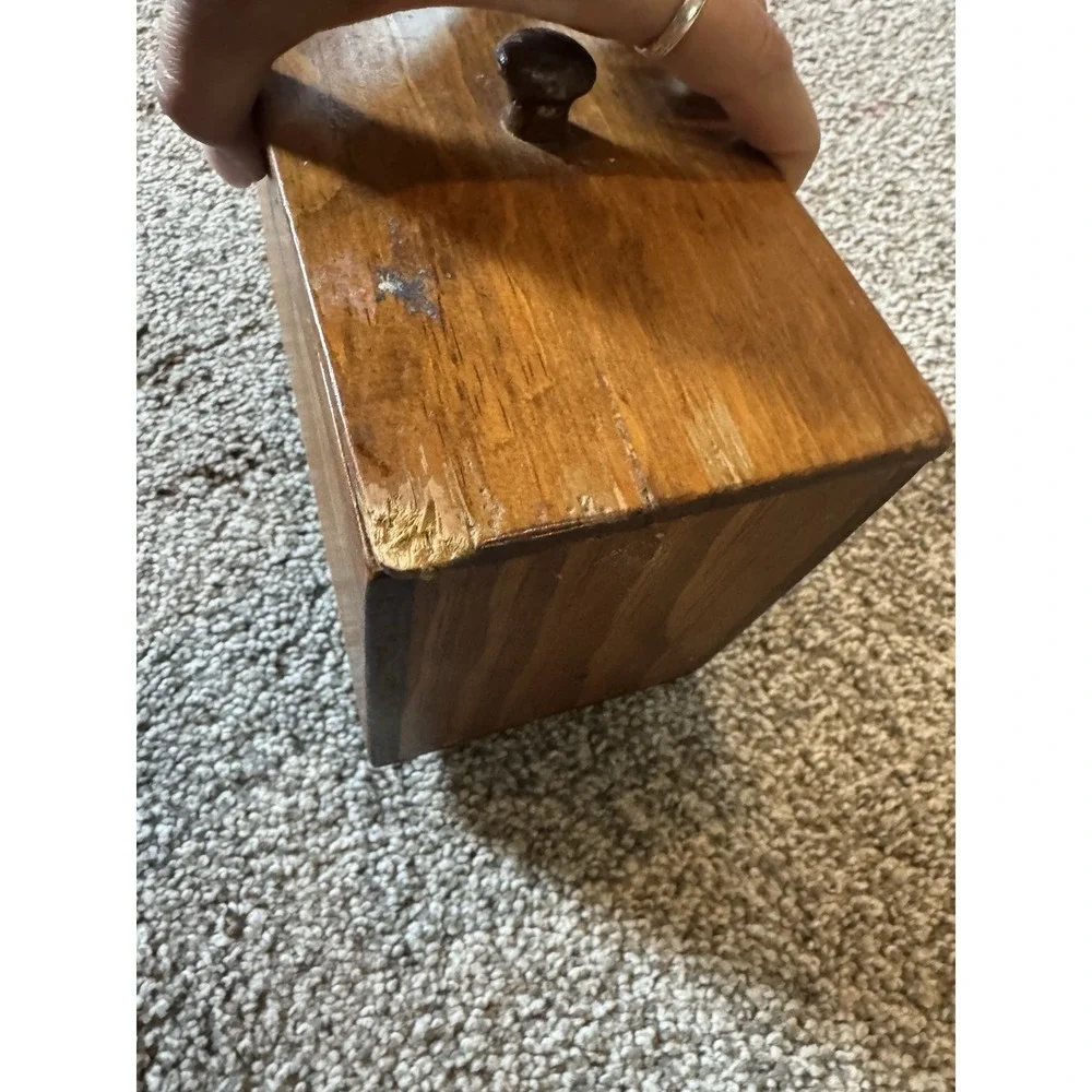 Vtg Wood Recipe Box 7